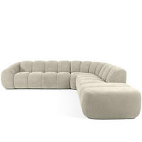 ECKSOFA RECHTS FLAVA, Ecru - Ecru, Holz/Holzwerkstoff (310/314cm) - KONSIMO®