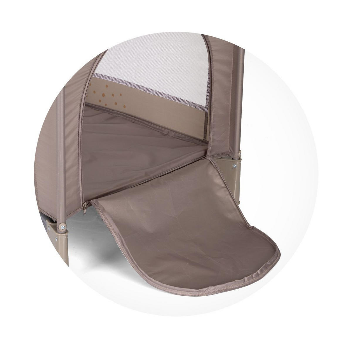 REISEBETT Capri beige/orange Reisebett, Faltmatratze, Tragetasche, große Seitentasche - Beige, Kunststoff (60/120cm) - Chipolino