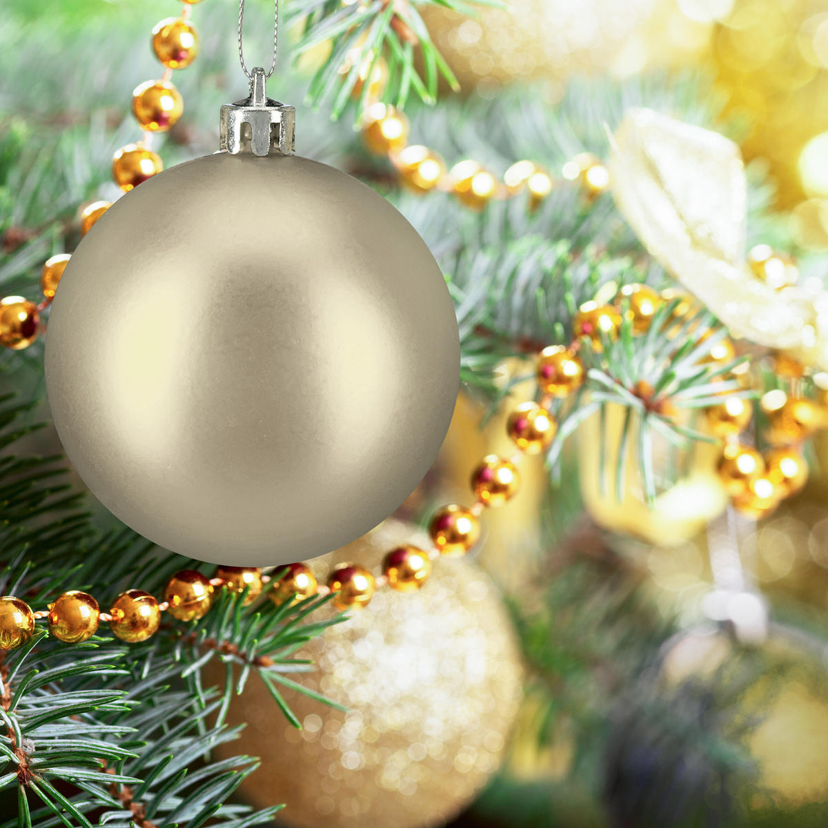 100XWEIHNACHTSKUGELN - Creme, Kunststoff (6/7/6cm) - Relaxdays