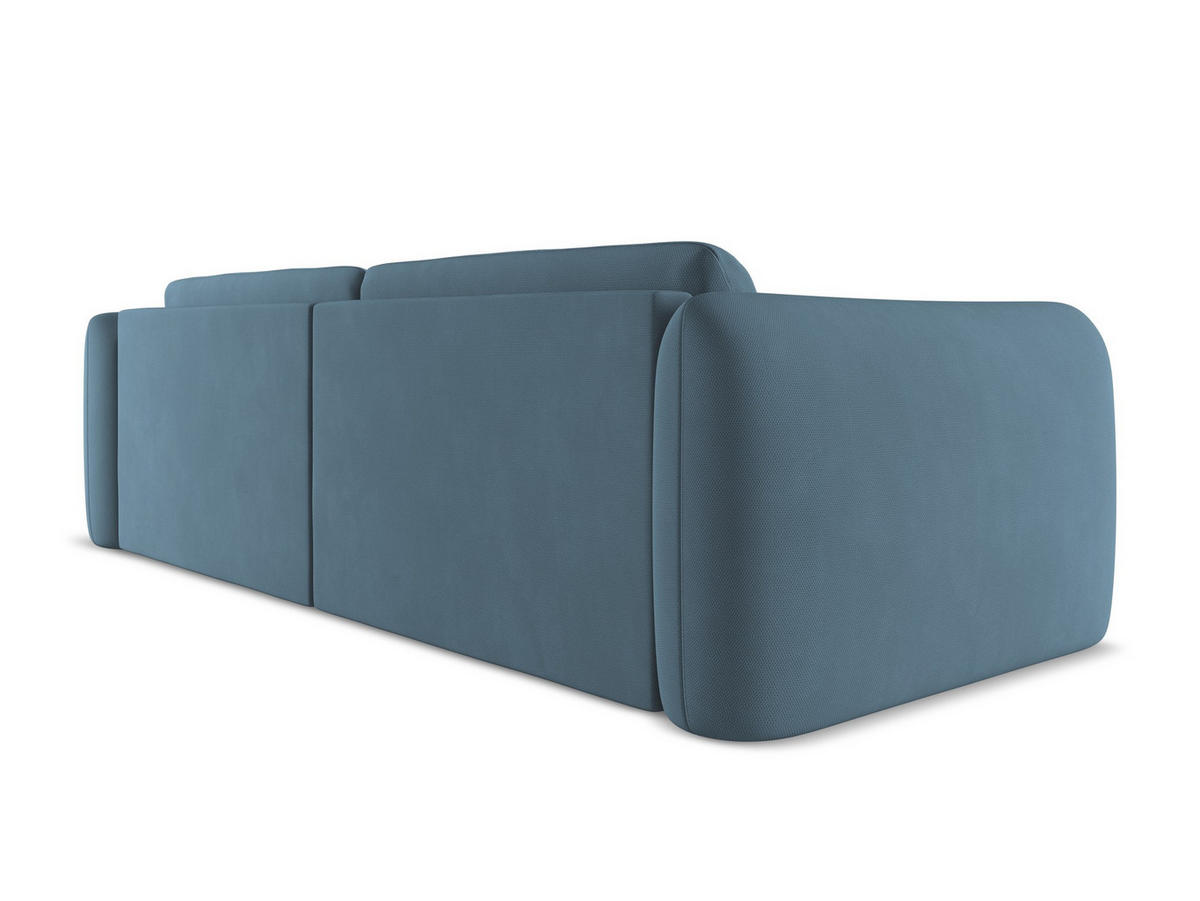 4-SITZER-SOFA Chenille Stoff Blau - Blau/Blaugrau, Kunststoff/Textil (250/74/105cm) - Makamii