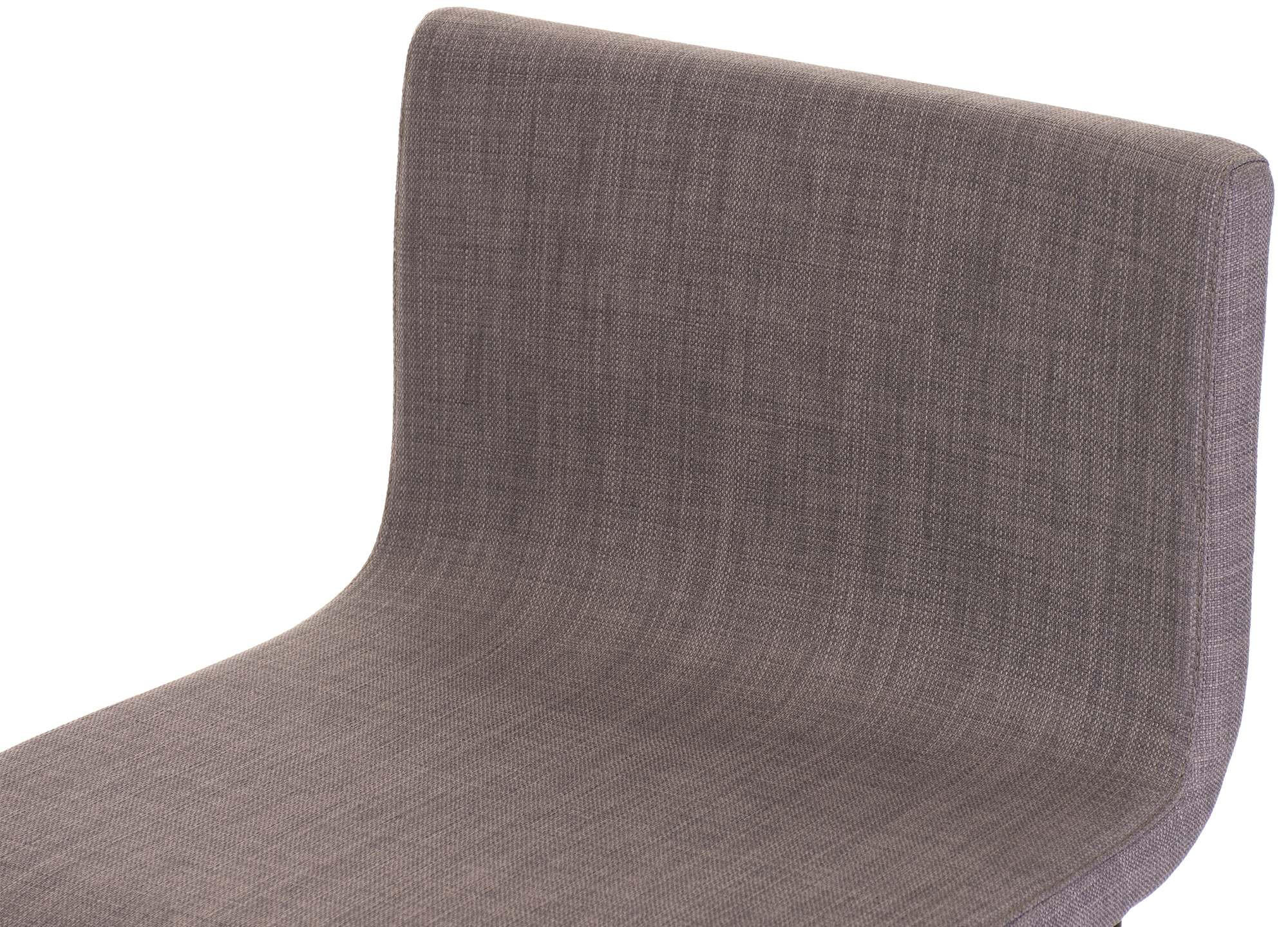 BARHOCKER Stoff grau - Edelstahlfarben/Grau, Textil/Metall (41/80/46cm) - CLP