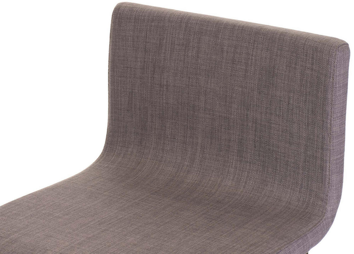 BARHOCKER Stoff grau - Edelstahlfarben/Grau, Textil/Metall (41/80/46cm) - CLP
