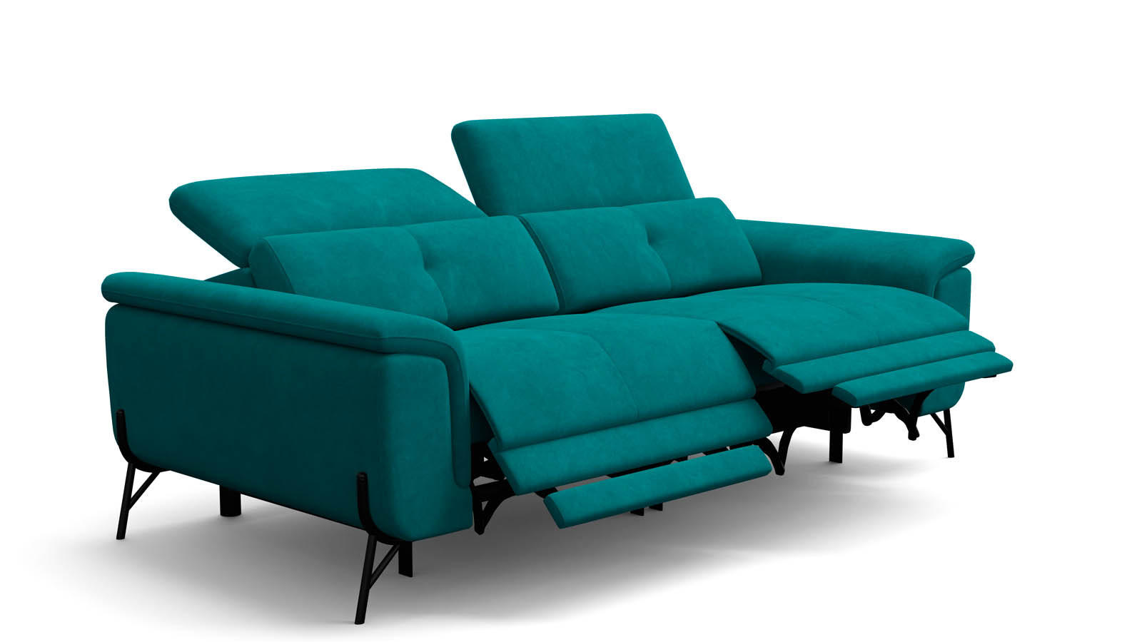 Wozimo Sofa Dunkelgrün 204x80x108 cm