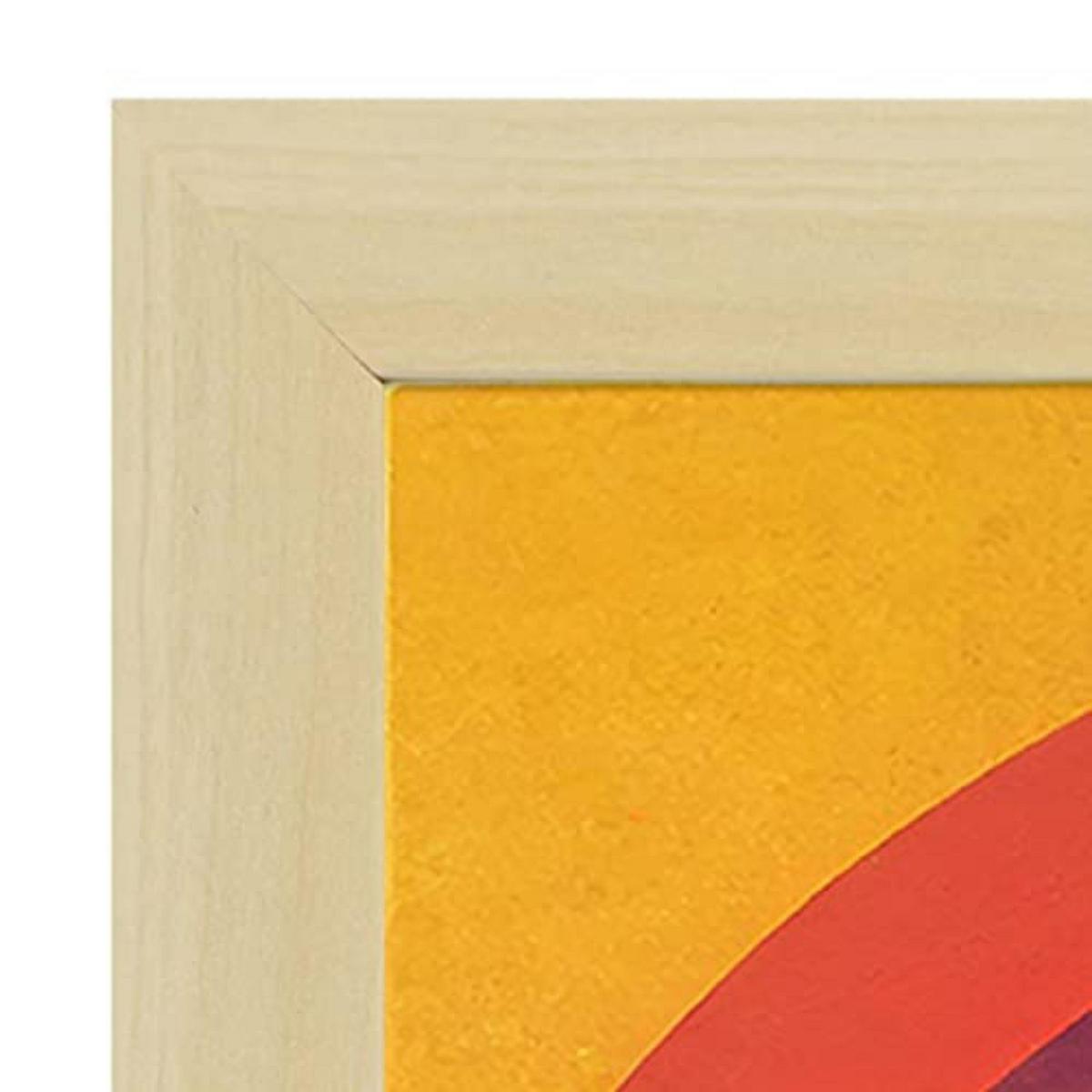 POSTER Set mit 4 Kreisförmig Abstrakt Moderne Galaxien A4 Rahmen aus hellem Holz - Beige, Papier (29.7/3cm) - Nacnic