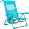 GARTEN-RELAXSESSEL 2-in-1 Sessel/Liege, bis 120 kg - Blau, Textil/Metall (58/41/101cm) - Outtec