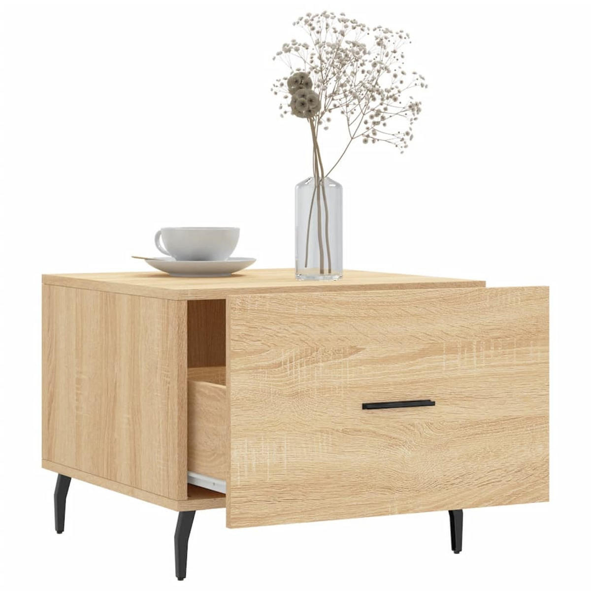 COUCHTISCHE 2 Stk. Sonoma-Eiche 50x50x40 cm Holzwerkstoff - Braun, Holzwerkstoff (50/50/40cm) - furnicato