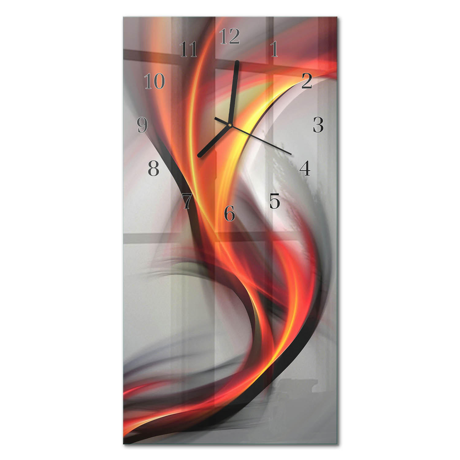WANDUHR 60x30 cm - Stadt - Multicolor, Glas (30/60/0.4cm) - TULUP