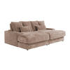 3-SITZER-SOFA mit bequemer tiefer Sitzfläche aus grobem Cordstoff in Taupe CALAZO - Braun, Textil (232/85/170cm) - Vente-Unique
