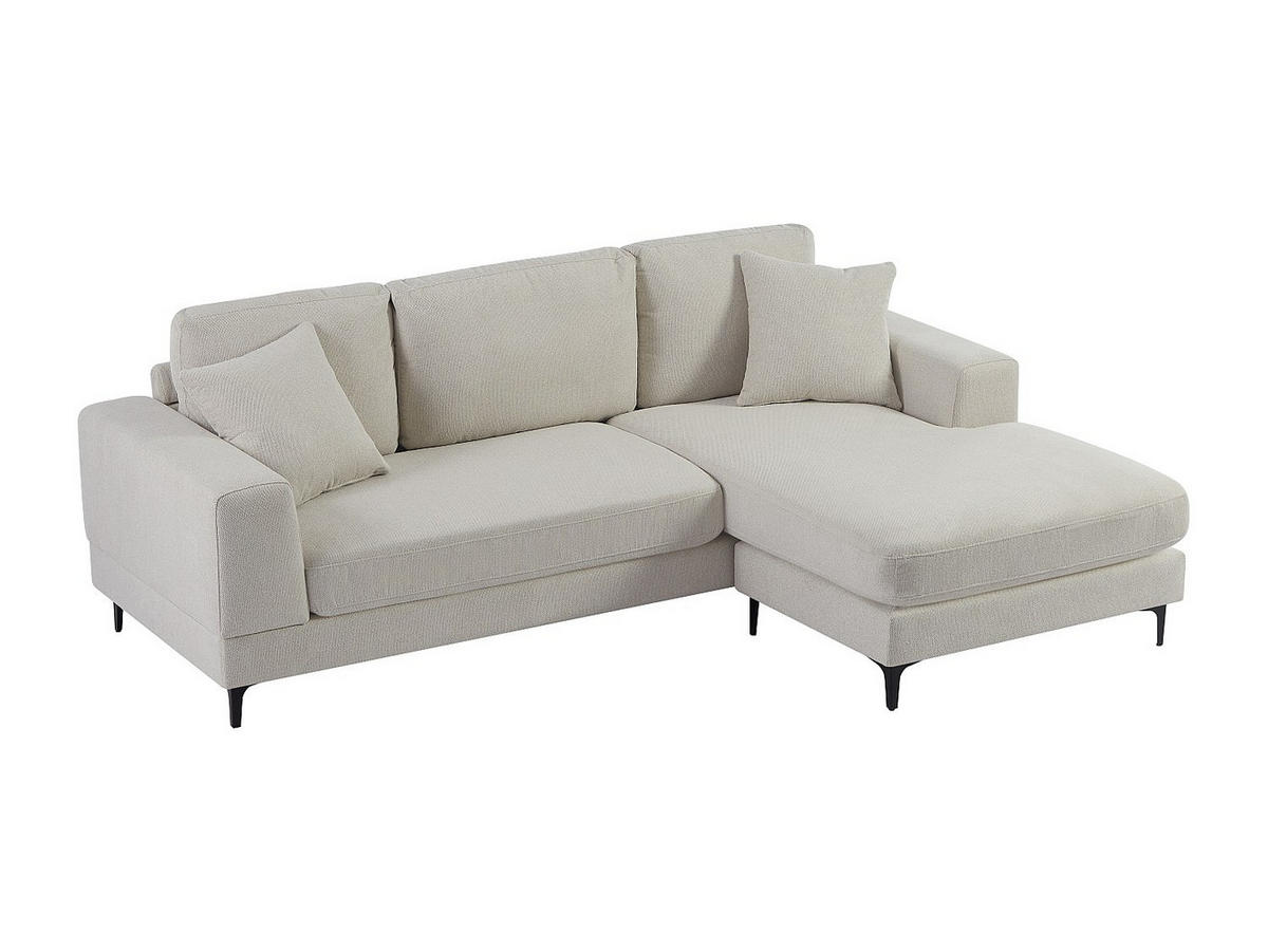 SOFA - 4 Personen - stoff - beige Jamolo - Beige, Textil/Metall (227/82/153cm) - Vente-Unique