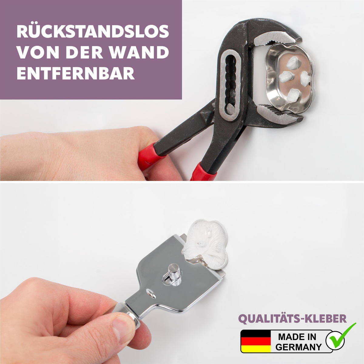 HANDTUCHHAKEN PIAZZA Edelstahl, inkl. Klebeset - Edelstahlfarben, Metall (5.8/5.5/5.8cm) - bremermann