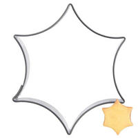 AUSSTECHFORM Stern 5,5 cm Silber - Silberfarben, Metall (5.5/1.5/5.5cm) - Orion 