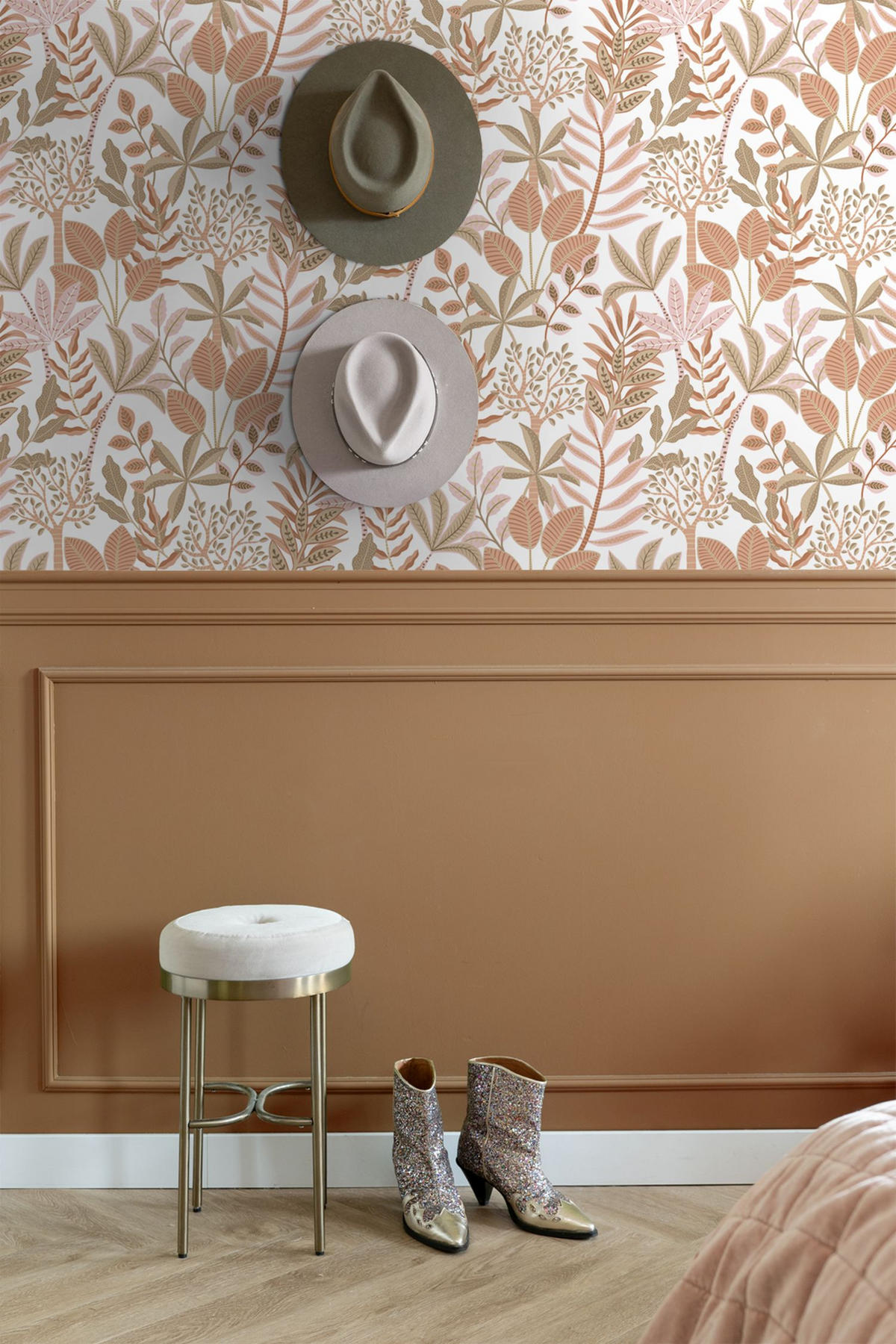 TAPETE Blätter 50 x 900 cm - Braun, Papier (50/900cm) - ESTAhome
