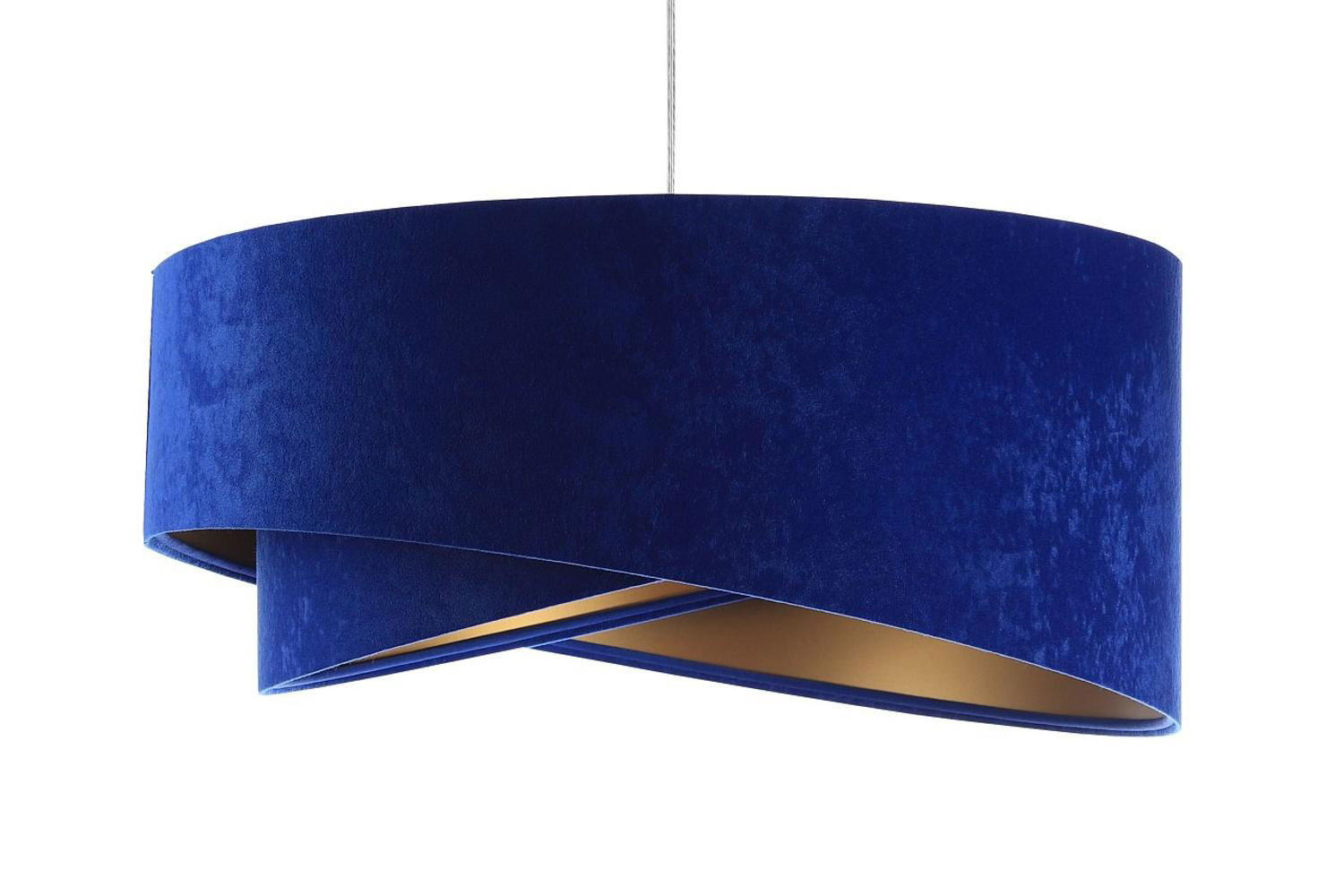 HÄNGELEUCHTE Blau 50/23 cm - Goldfarben, Kunststoff (50/1.3/23cm) - ONZENO