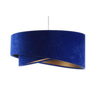 HÄNGELEUCHTE Blau 50/23 cm - Goldfarben, Kunststoff (50/1.3/23cm) - ONZENO