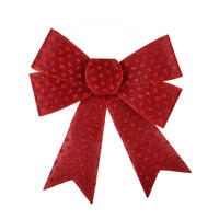 SCHLEIFE Santa Lila Rot 22x22x25 cm Kunststoff - Rot, Kunststoff (22/25/22cm) - Mondex