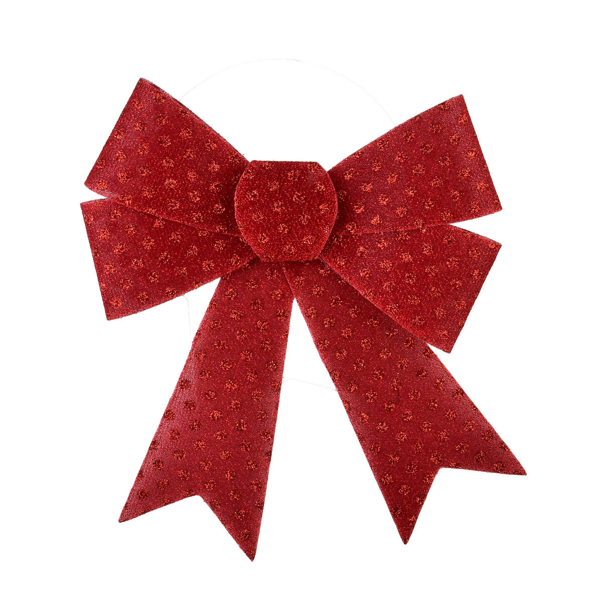 SCHLEIFE Santa Lila Rot 22x22x25 cm Kunststoff - Rot, Kunststoff (22/25/22cm) - Mondex