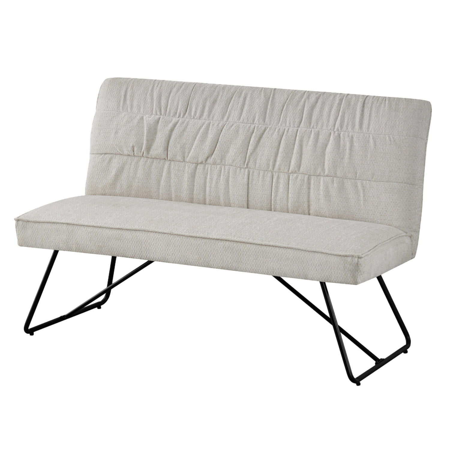 SITZBANK HANNAH - Creme, Metall (140/89/65cm) - DUBI Möbel