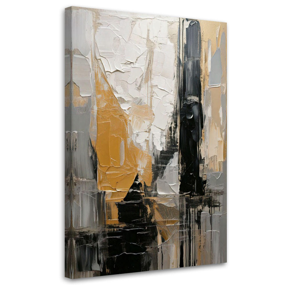 Feeby Leinwandbild Grau 70x100 cm