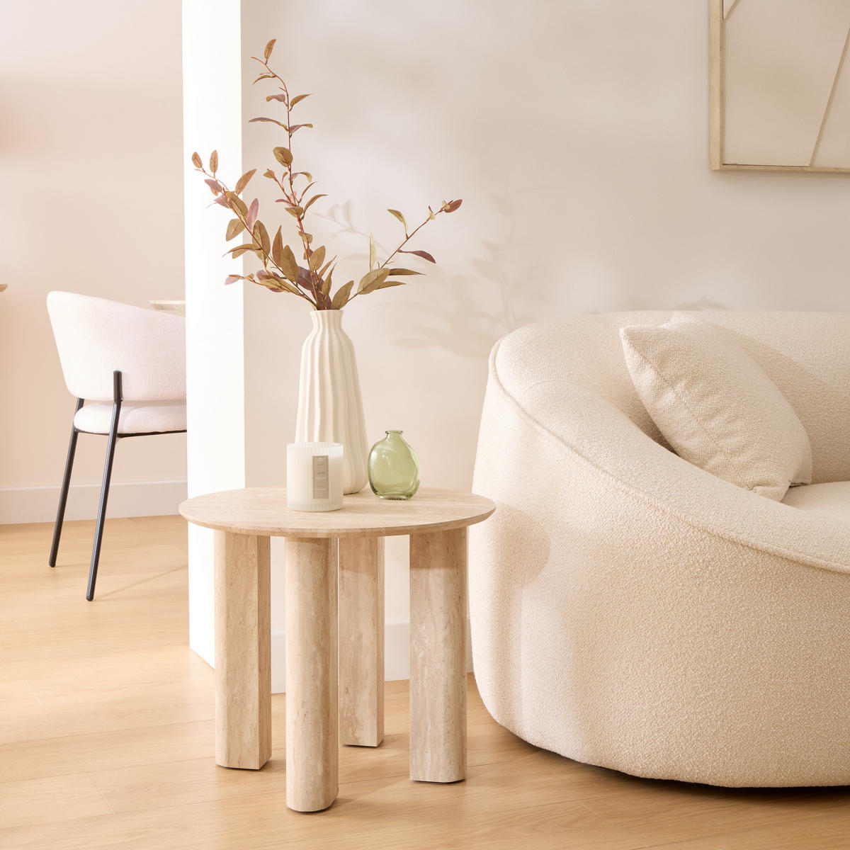 COUCHTISCH Anaya Beige 50,5/50,5/43,5 cm - Beige, Holzwerkstoff (50.5/50.5/43.5cm) - Atmosphera Createur d´interieur