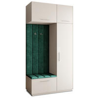 GARDEROBENSCHRANK REMA 120/240/60 cm Modern Garderobe-Set Kaschmir - Kaschmir/Grün, Holzwerkstoff (120/240/60cm) - MASSENO