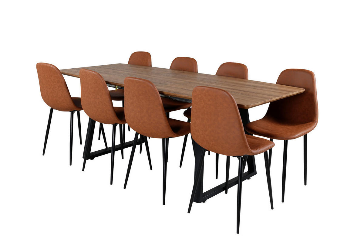 TISCHGRUPPE Braun - Braun, Holzwerkstoff (85/75/160cm) - ebuy24