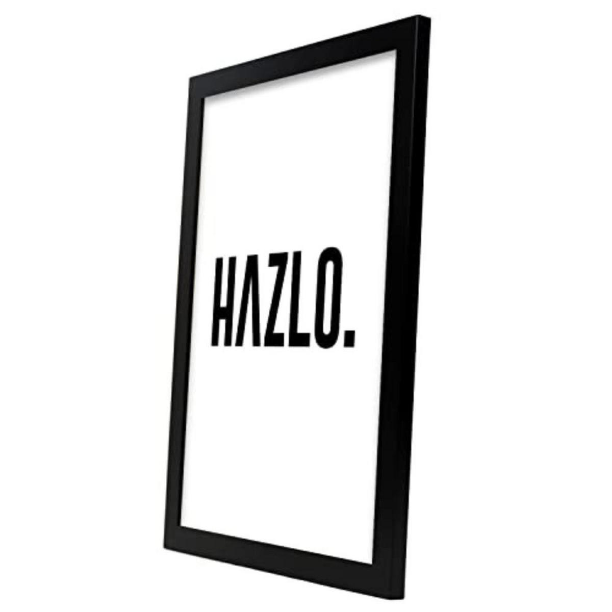 POSTER Set mit 4 Leidenschaft TypografieStil A3 Schwarzer Rahmen - Schwarz, Papier (29.7/3cm) - Nacnic