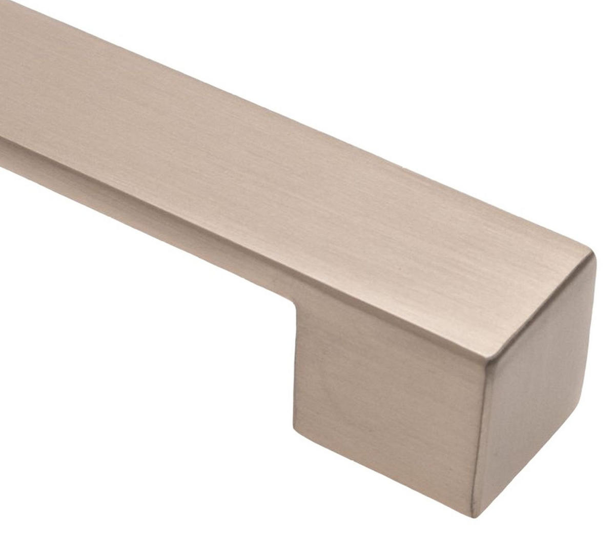 MÖBELGRIFF BA 160mm, Küchengriff Edelstahloptik, Schrankgriff eckig - Grau, Metall (2.3/2.4/19cm)