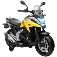 ELEKTRO-KINDERMOTORRAD DE-06160 Honda lizenziert mit Musik und Licht Gelb - Gelb, Kunststoff/Metall (107/46/75cm) - ComfortXL