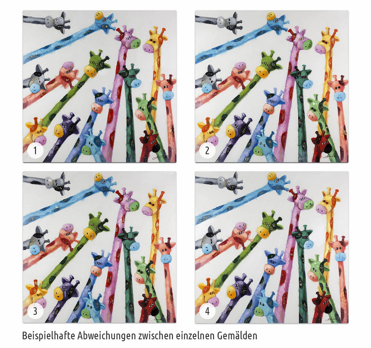 ACRYLBILD HANDGEMALT 80/80 cm - Multicolor, Holz/Textil (80/80cm) - KUNSTLOFT