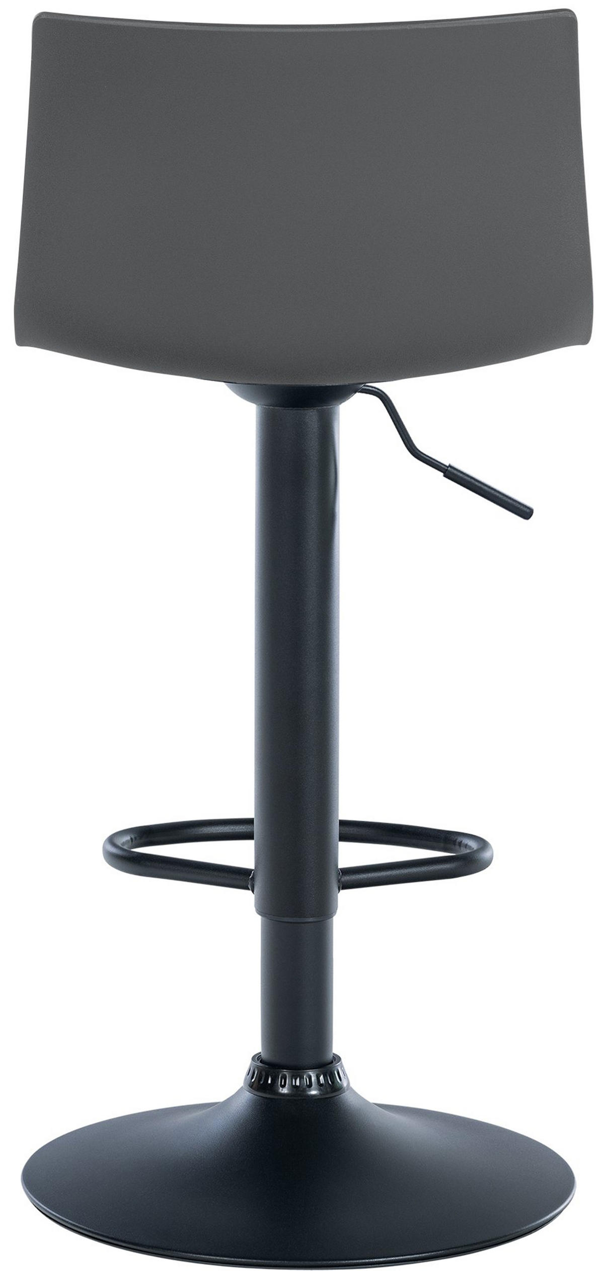 BARHOCKER Brandon Kunststoff grau - Schwarz/Grau, Kunststoff/Metall (39/104/36cm) - TPFLiving