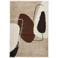 TEPPICH shaggy mit künstlerischem Muster in Braun Palerme 160x230 cm - Braun, Textil (160/230cm) - Nazar Rugs