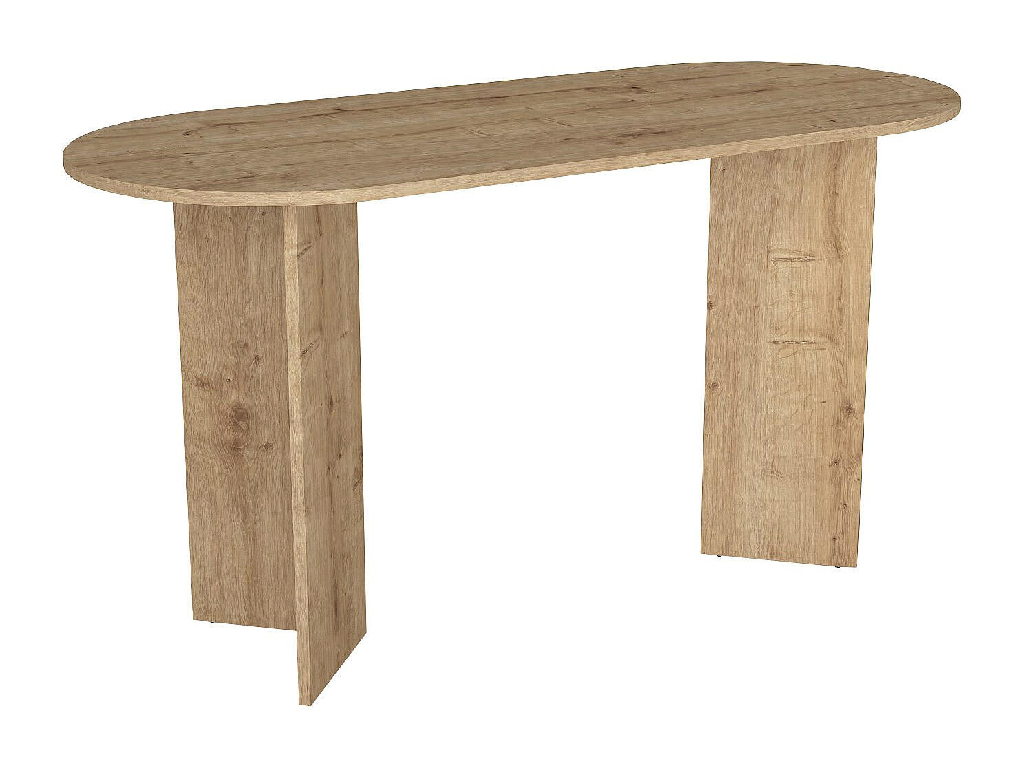 KONSOLENSCHREIBTISCH - Holzfarben hell - TOPANIA - Naturfarben, Holz (59.6/140/74cm) - Vente-Unique