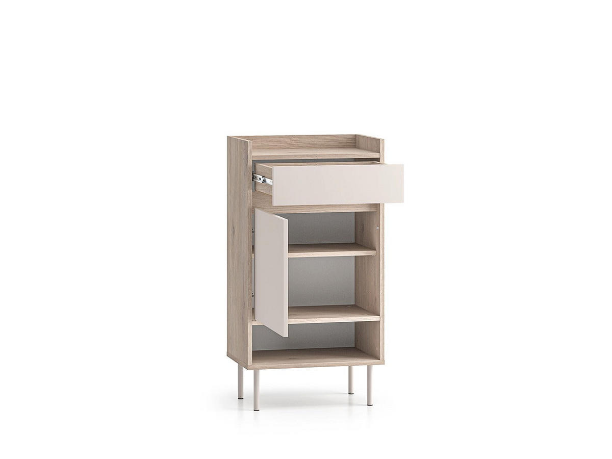 SCHUHSCHRANK – VOCO 04 – 50 cm – Voco – Kaschmir / Eichefarben - Kaschmir/Eichefarben, Holzwerkstoff (50/95/34cm) - hi-markt