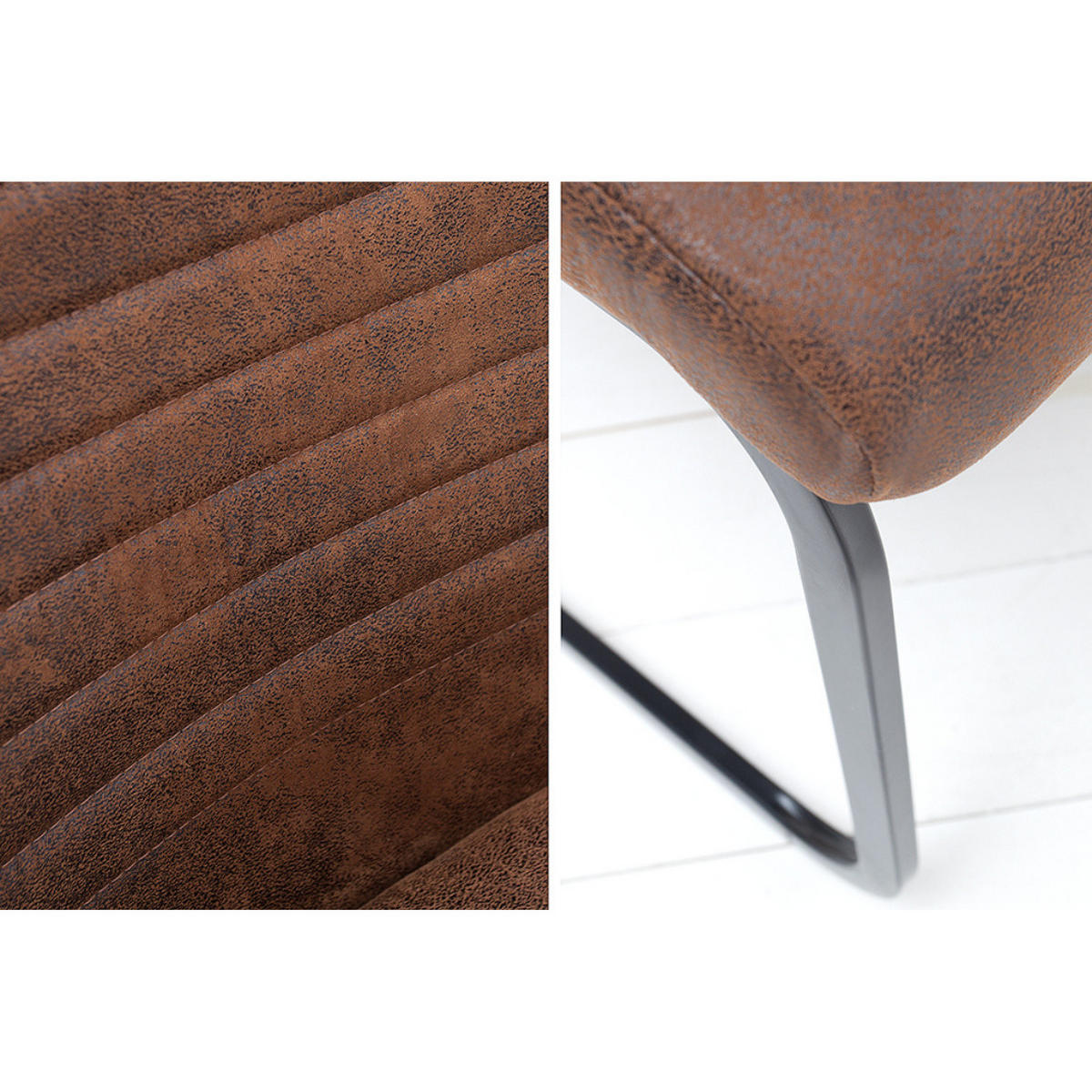 STUHL APARTMENT Microfaser Braun - Braun, Textil (41/93/61cm) - riess-ambiente