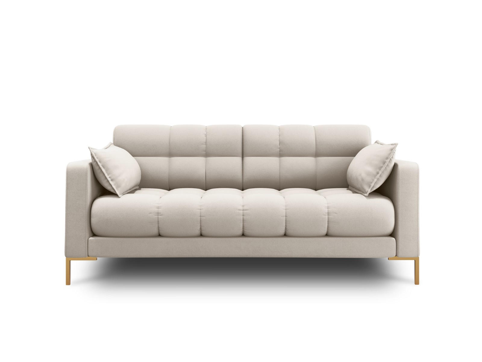 SOFA Mamaia aus strukturiertem Stoff beige 2 Sitzplätze - Beige, Textil (92/75/152cm) - Micadoni