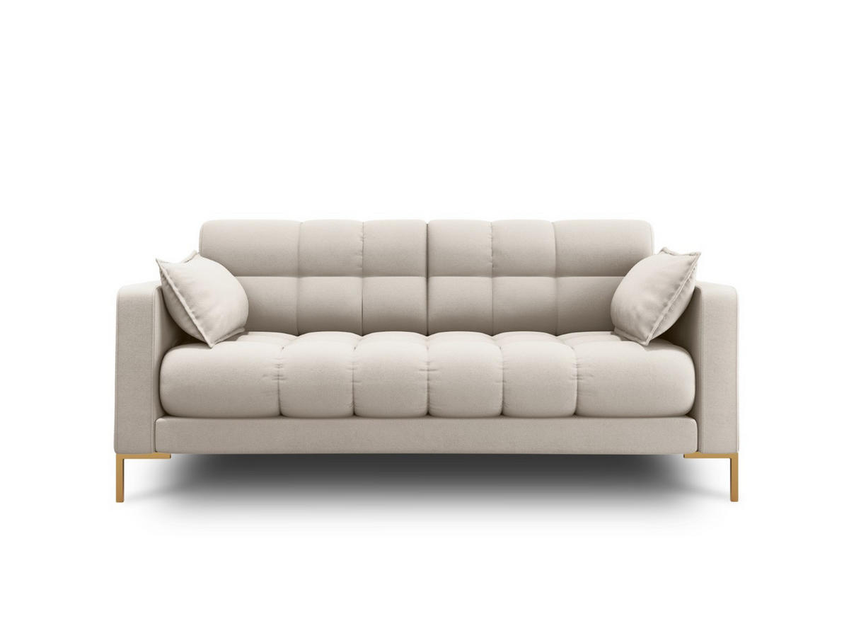 SOFA Mamaia aus strukturiertem Stoff beige 2 Sitzplätze - Beige, Textil (92/75/152cm) - Micadoni