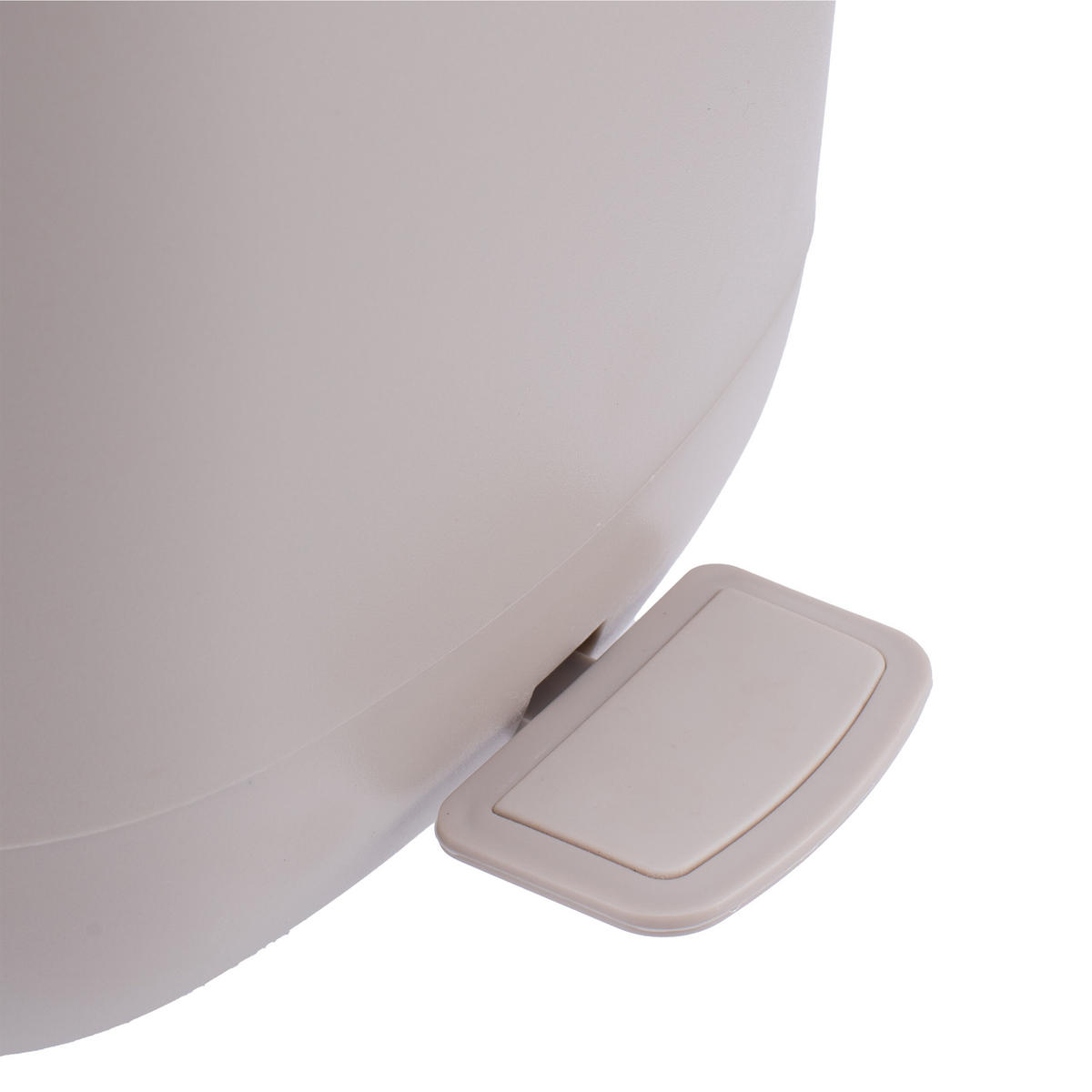 BAD-MÜLLEIMER - Beige, Kunststoff/Metall (21.5/25/21.5cm) - Relaxdays