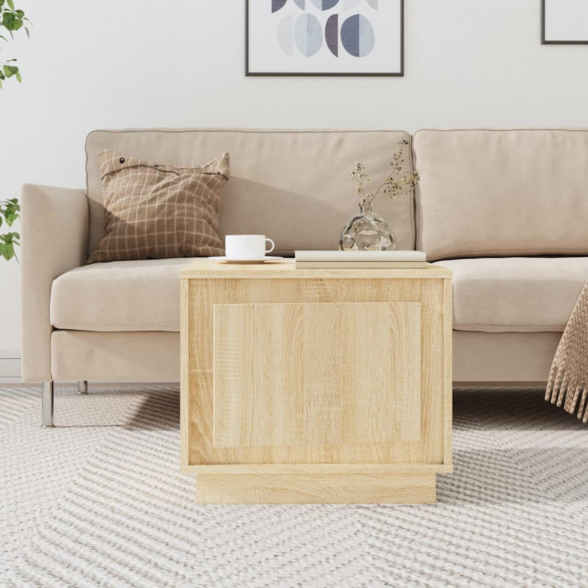COUCHTISCH Sonoma-Eiche 51x50x44 cm Holzwerkstoff - Braun, Holzwerkstoff (51/50/44cm) - furnicato