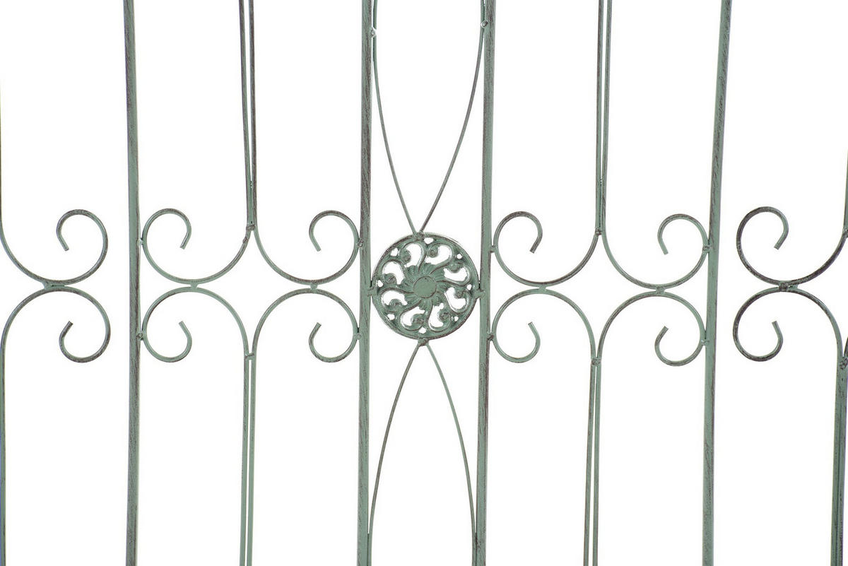 GARTENZAUN Metall antik-grün - Grün, Metall (124/116cm) - CLP