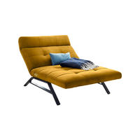 LIEGE AMERIVA Gelb Velvet - Gelb/Schwarz, Textil (120/110/158cm) - KAWOLA