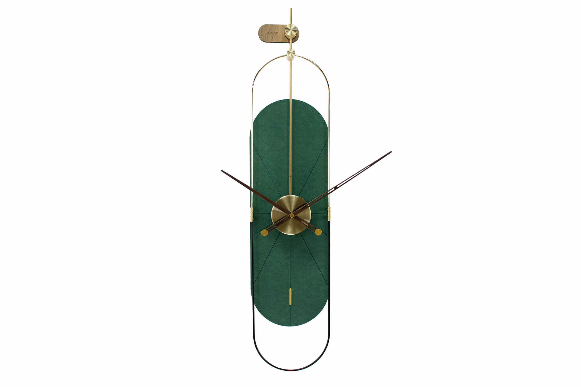 WANDUHR Design Grün 20/90 cm - Grün, Holzwerkstoff/Metall (20/90/2cm) - ONZENO
