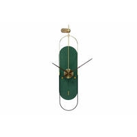 WANDUHR Design Grün 20/90 cm - Grün, Holzwerkstoff/Metall (20/90/2cm) - ONZENO