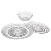 GESCHIRR-SET für 6 Personen Transparent 22,7/22,7/1,9 cm - Transparent, Glas (22.7/1.9/22.7cm) - Secret de Gourmet