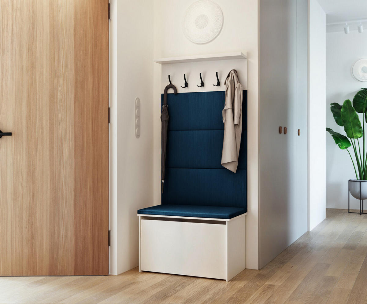 FLURMÖBEL Andy - Dunkelblau, Holzwerkstoff (40/192/73cm) - RAUMHIRSCH FURNITURE