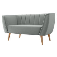 SOFA Pas 2 - Naturfarben/Grau, Holz/Textil (142/75/74cm) - MIRJAN24