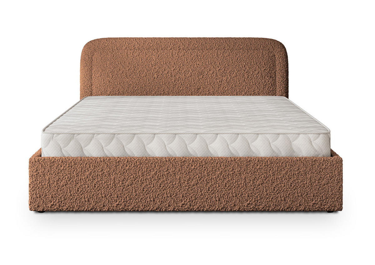 POLSTERBETT BENIRA Q 120x200 cm mit Bettkästen - Kupferfarben - Kupferfarben, Holz/Textil - MASSENO