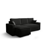 ECKSOFA L AMBRO Poso 135 Links mit Schlaffunktion - Schwarz, Textil (232/143cm) - Bedante
