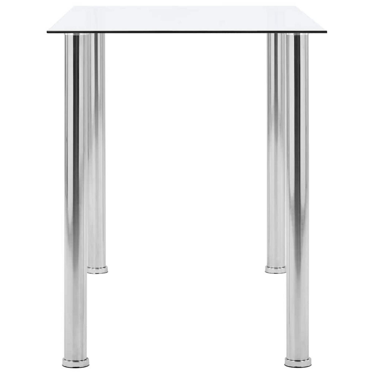 ESSTISCH Transparent 120/60/75 Cm Hartglas - Transparent, Metall (120/60/75cm) - vidaXL