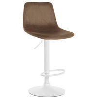 BARHOCKER Samt braun - Weiß/Braun, Textil/Metall (44/88/43cm) - CLP