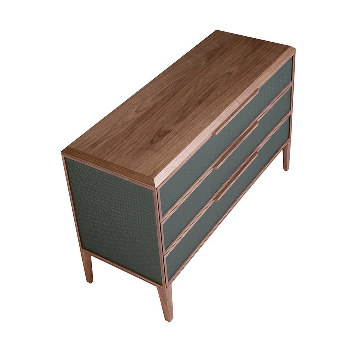 KOMMODE Dunkelgrün Walnuss 119/46/75 cm - Dunkelgrün/Walnussfarben, Holz (119/75/46cm) - ANGEL CERDA
